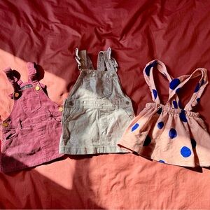 Zara Kids Baby Gap 24m 2T Jumper Pink Floral Metallic Dress Bundle